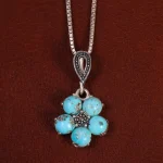 گردنبند فیروزه زنانه کد 24852