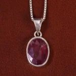 گردنبند یاقوت سرخ زنانه کد 24914