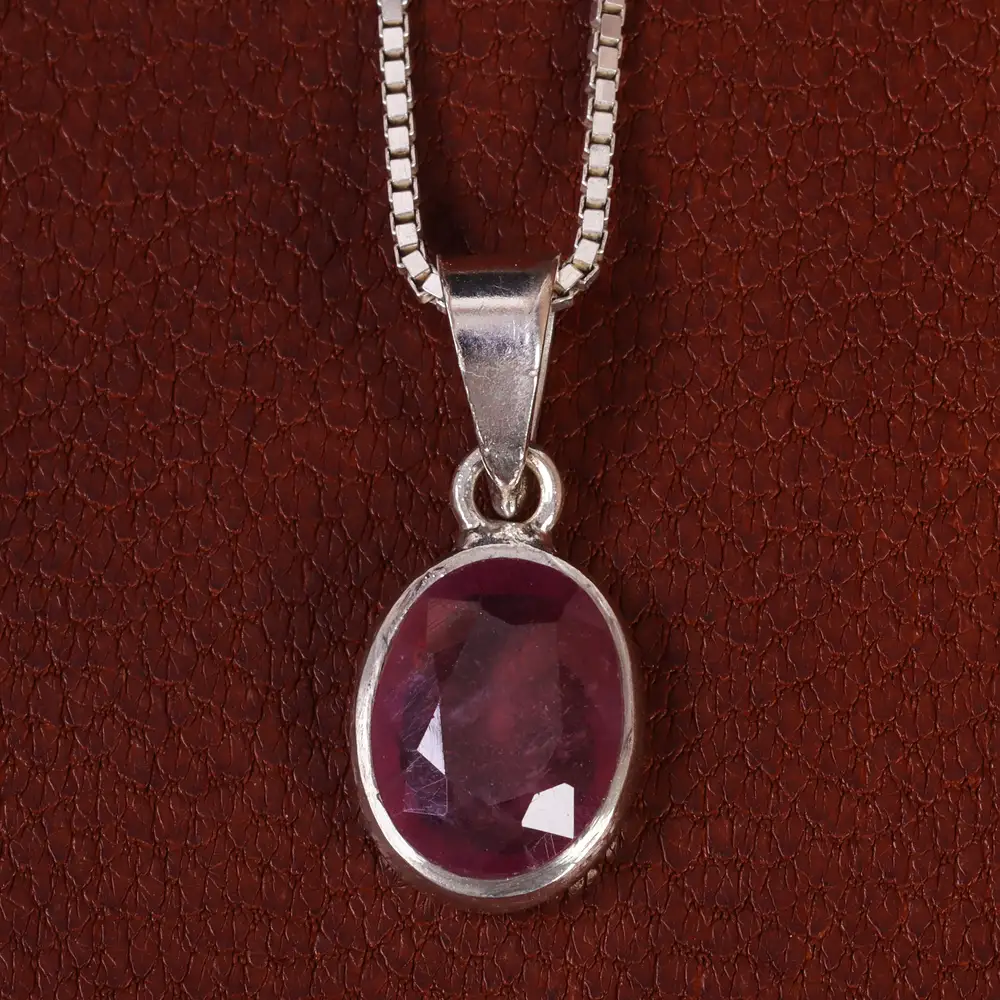 گردنبند یاقوت سرخ زنانه کد 24920