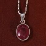 گردنبند یاقوت سرخ زنانه کد 24923