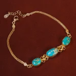 دستبند فیروزه زنانه کد 24986