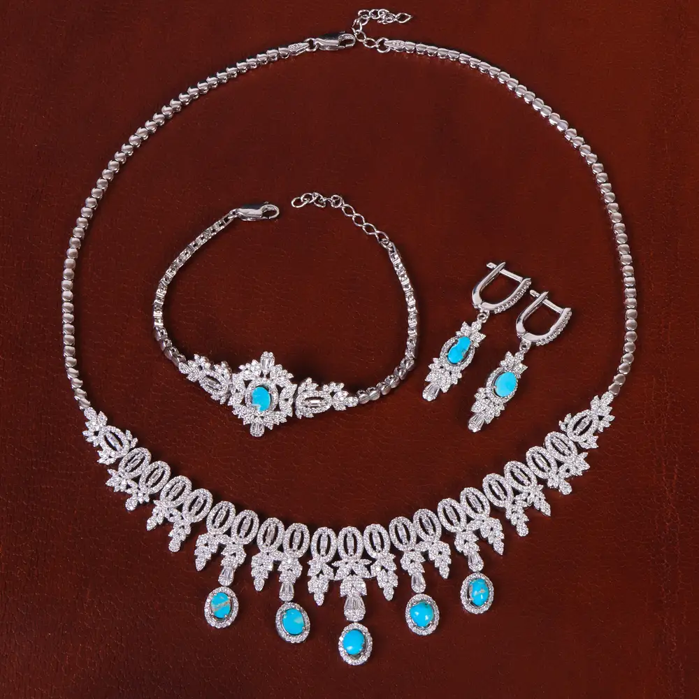 سرویس فیروزه زنانه کد 25044
