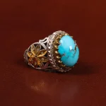 انگشتر فیروزه شجری مردانه کد 25054