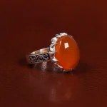 انگشتر عقیق مردانه کد 25063