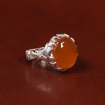 انگشتر عقیق مردانه کد 25064