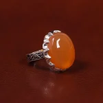 انگشتر عقیق مردانه کد 25066