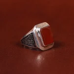 انگشتر عقیق مردانه کد 25069