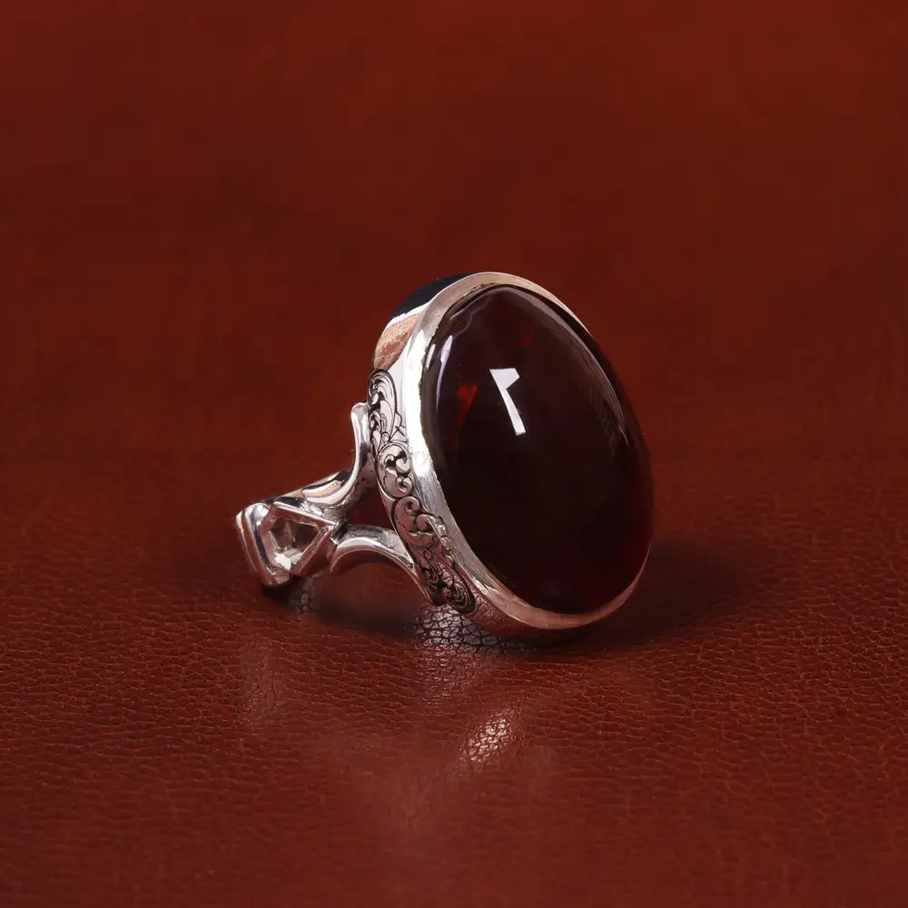 انگشتر عقیق مردانه کد 25073