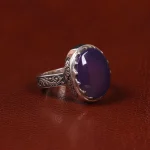 انگشتر عقیق سوسنی مردانه کد 25079