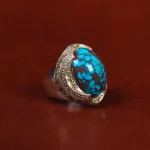 انگشتر فیروزه شجری مردانه کد 25091