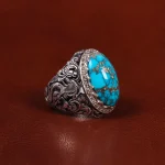 انگشتر فیروزه شجری مردانه کد 25097