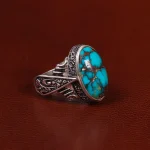 انگشتر فیروزه شجری مردانه کد 25100