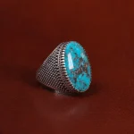 انگشتر فیروزه شجری مردانه کد 25109