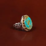 انگشتر فیروزه شجری مردانه کد 25110