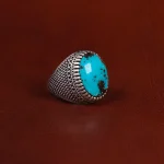 انگشتر فیروزه شجری مردانه کد 25120