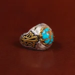 انگشتر فیروزه شجری مردانه کد 25132