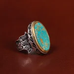 انگشتر فیروزه شجری مردانه کد 25134