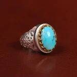 انگشتر فیروزه شجری مردانه کد 25135