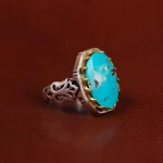 انگشتر فیروزه شجری مردانه کد 25145