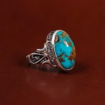 انگشتر فیروزه شجری مردانه کد 25154