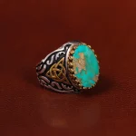 انگشتر فیروزه شجری مردانه کد 25163
