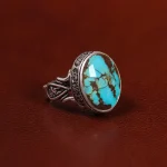 انگشتر فیروزه شجری مردانه کد 25171