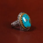 انگشتر فیروزه شجری مردانه کد 25178