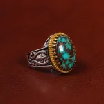 انگشتر فیروزه شجری مردانه کد 25183