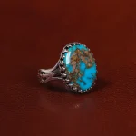 انگشتر فیروزه شجری مردانه کد 25218