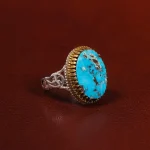 انگشتر فیروزه شجری مردانه کد 25219