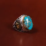 انگشتر فیروزه شجری مردانه کد 25223