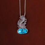 گردنبند فیروزه زنانه کد 25235