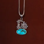 گردنبند فیروزه زنانه کد 25238