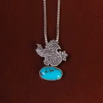 گردنبند فیروزه زنانه کد 25240