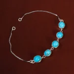 دستبند فیروزه زنانه کد 25269