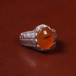 انگشتر عقیق مردانه کد 25310