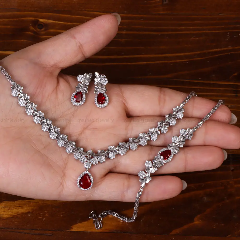 سرویس طرح یاقوت سرخ زنانه کد 25280