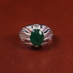 انگشتر زمرد مردانه کد 23712