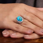 انگشتر فیروزه شجری زنانه کد 24581