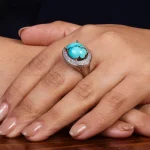 انگشتر فیروزه شجری زنانه کد 24590
