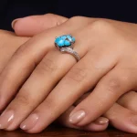انگشتر فیروزه شجری زنانه کد 24594