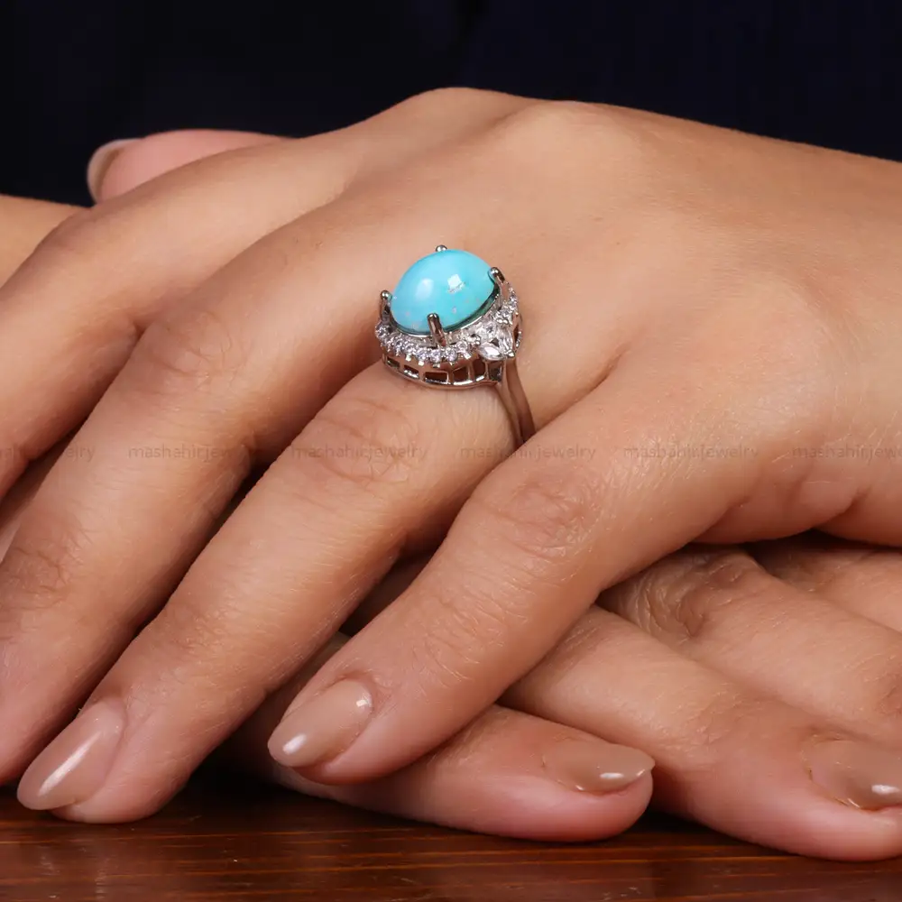 انگشتر فیروزه شجری زنانه کد 24597