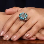 انگشتر فیروزه شجری زنانه کد 24690