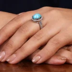 انگشتر فیروزه شجری زنانه کد 24692