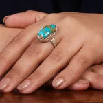 انگشتر فیروزه شجری زنانه کد 24700