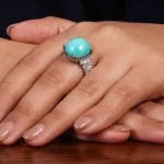 انگشتر فیروزه شجری زنانه کد 24701