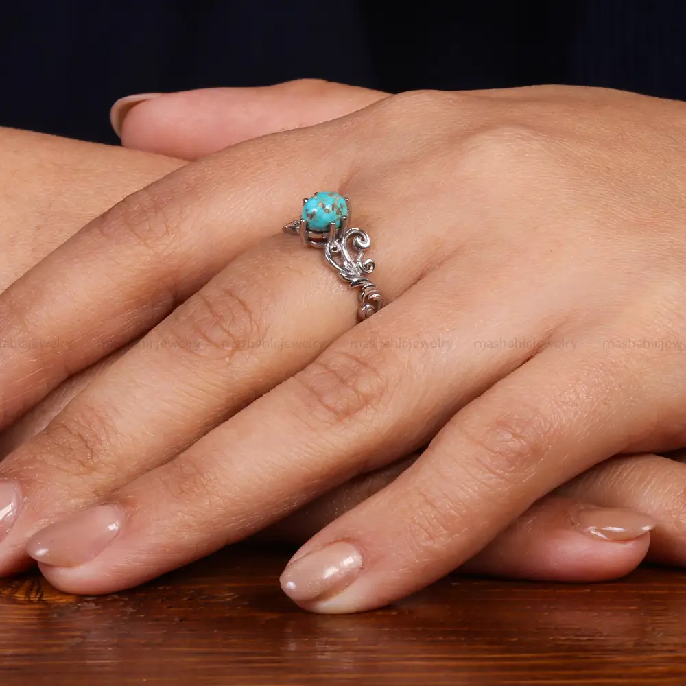 انگشتر فیروزه شجری زنانه کد 24723