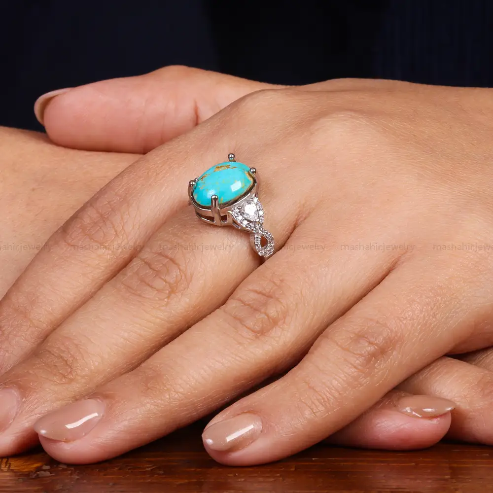 انگشتر فیروزه شجری زنانه کد 24727