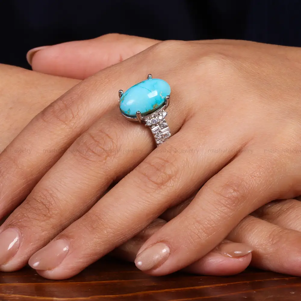 انگشتر فیروزه شجری زنانه کد 24731