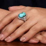 انگشتر فیروزه شجری زنانه کد 24733
